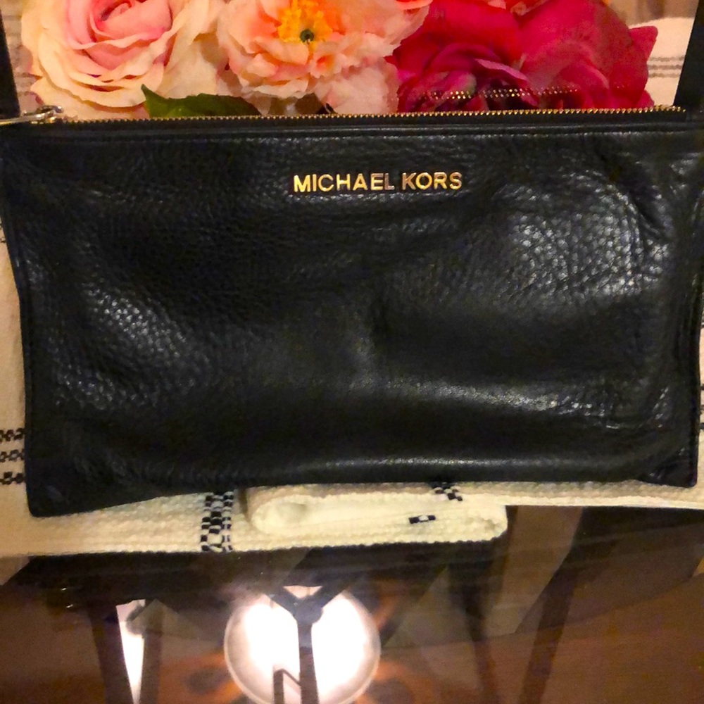 Michael Kors Black leather Wristlet